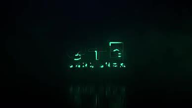 绿色可变色大气闪电科技logo视频的预览图